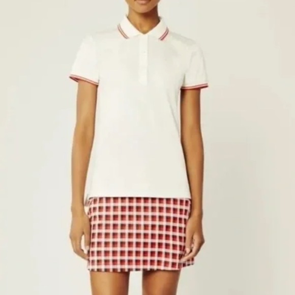 Tory Burch Pants - Tory Burch Sport Skirt Skort Womens Jacquard Red Blue Check Pockets XS NWT